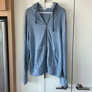 Men’s light blue James Peres zip up hoodie